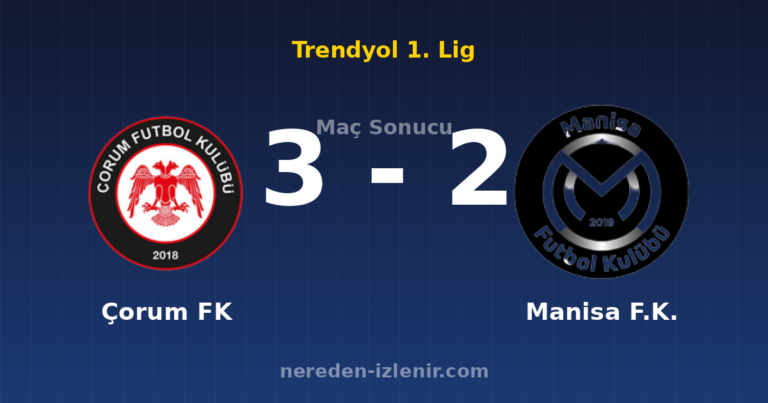Çorum FK 3-2 Manisa F.K.