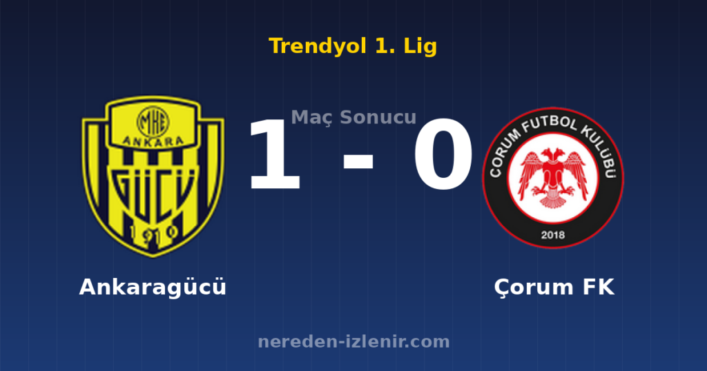 Ankaragücü 1-0 Çorum FK