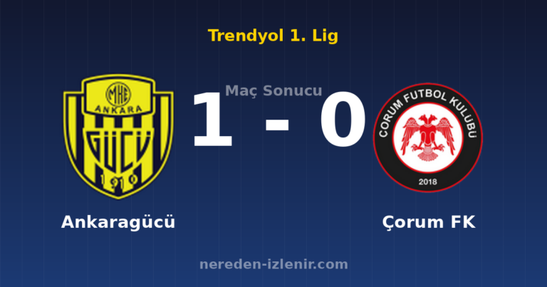 Ankaragücü 1-0 Çorum FK