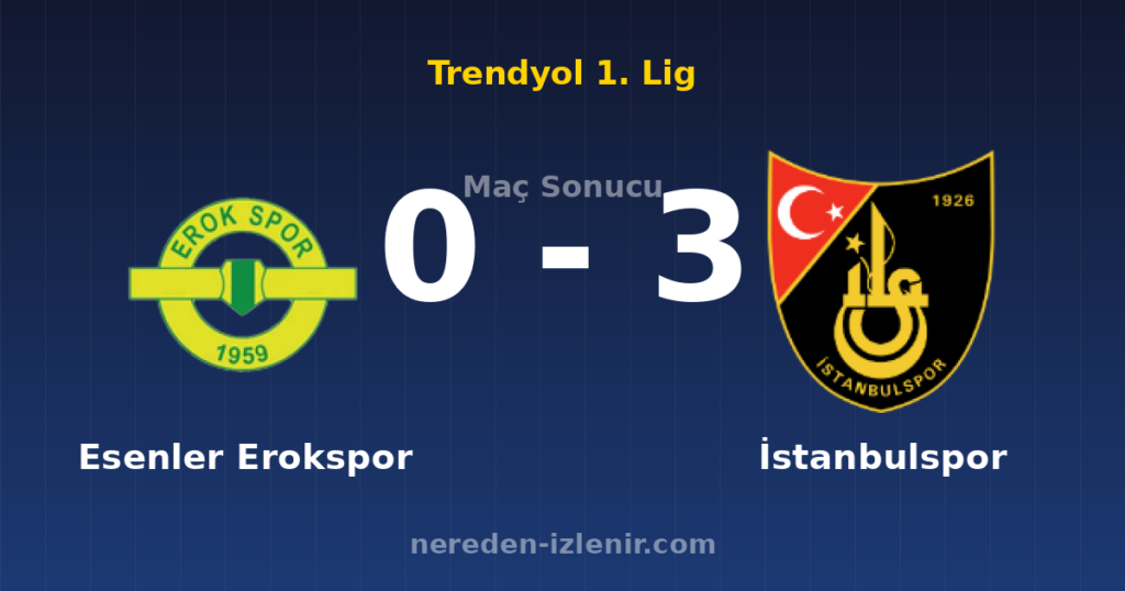 Esenler Erokspor 0-3 İstanbulspor