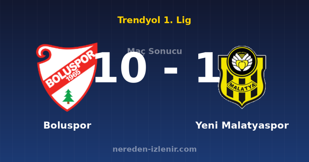 Boluspor 10-1 Yeni Malatyaspor
