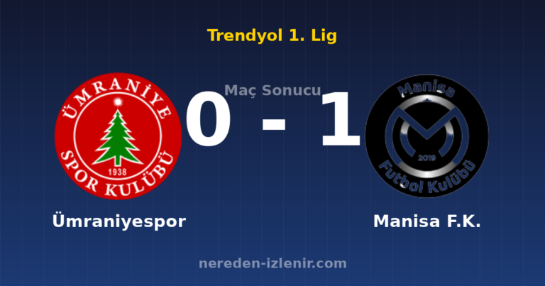 Ümraniyespor 0-1 Manisa F.K.