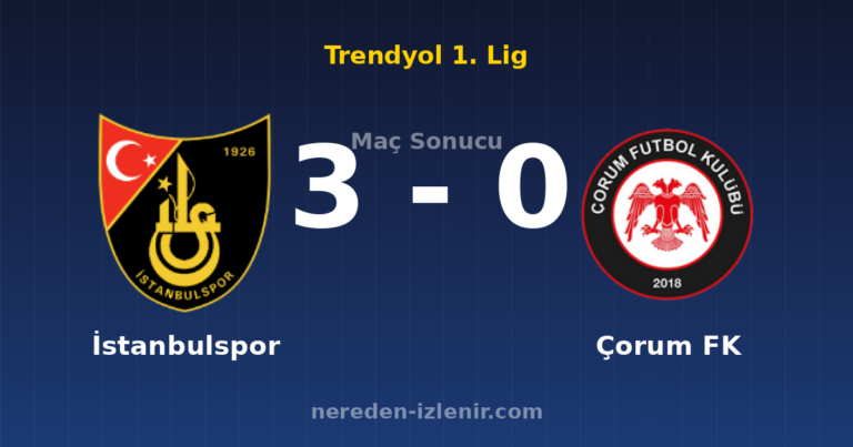 İstanbulspor 3-0 Çorum FK