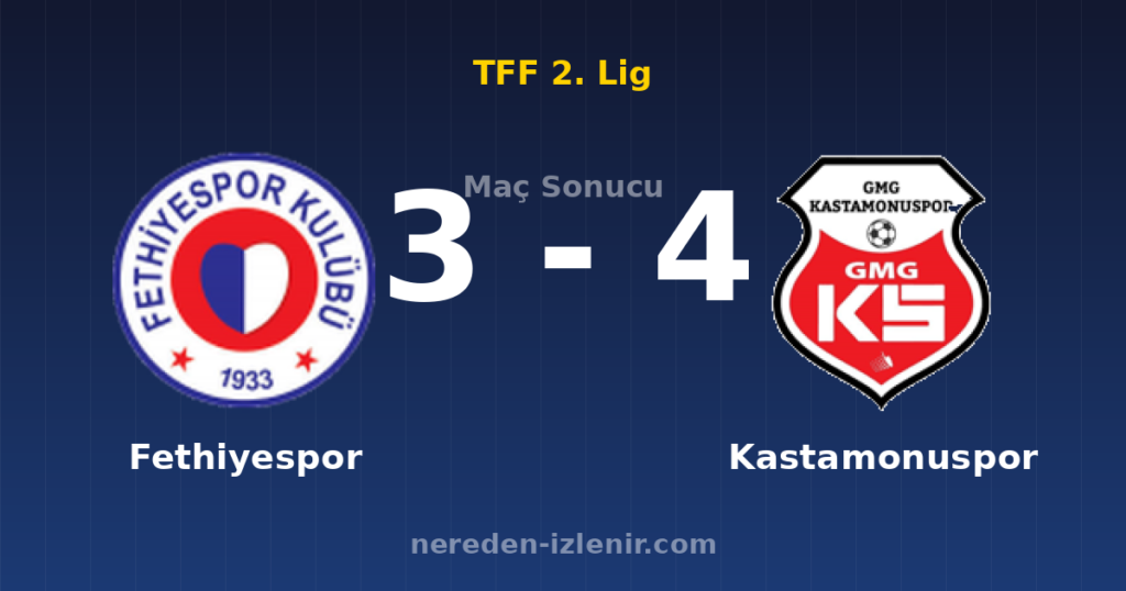 Fethiyespor 3-4 Kastamonuspor