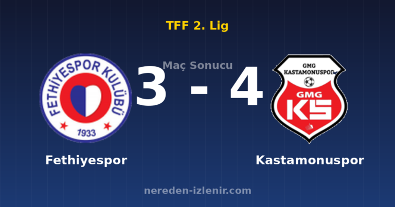 Fethiyespor 3-4 Kastamonuspor