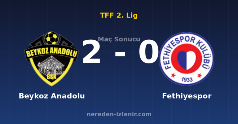 Beykoz Anadolu 2-0 Fethiyespor