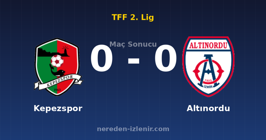Kepezspor 0-0 Altınordu