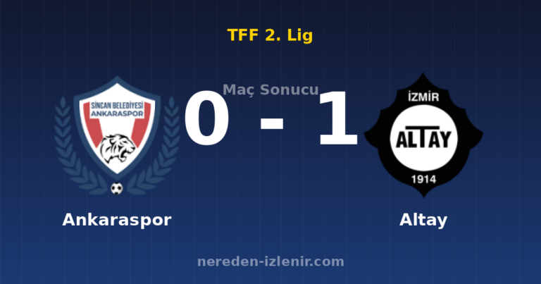 Ankaraspor 0-1 Altay