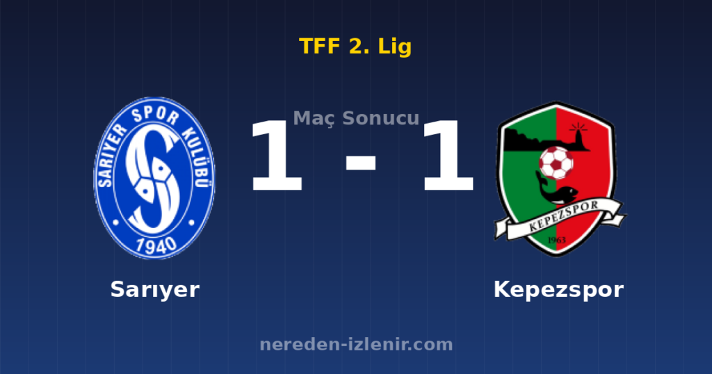 Sarıyer 1-1 Kepezspor