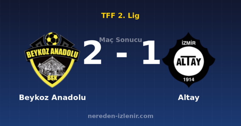 Beykoz Anadolu 2-1 Altay