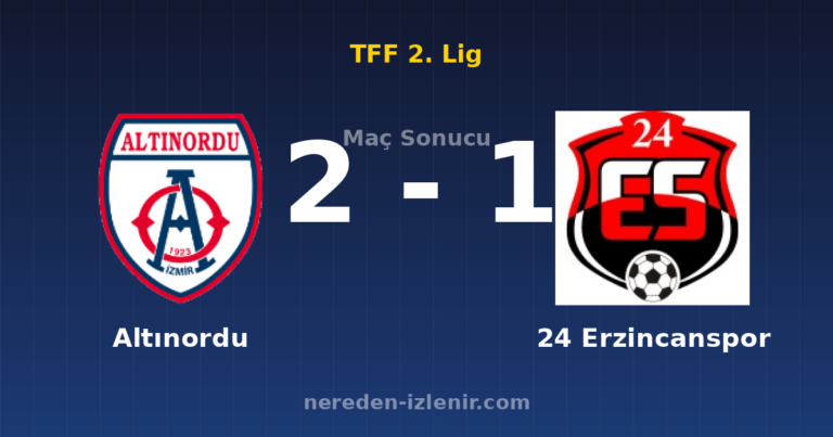 Altınordu 2-1 24 Erzincanspor