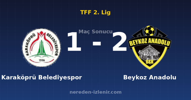 Karaköprü Belediyespor 1-2 Beykoz Anadolu