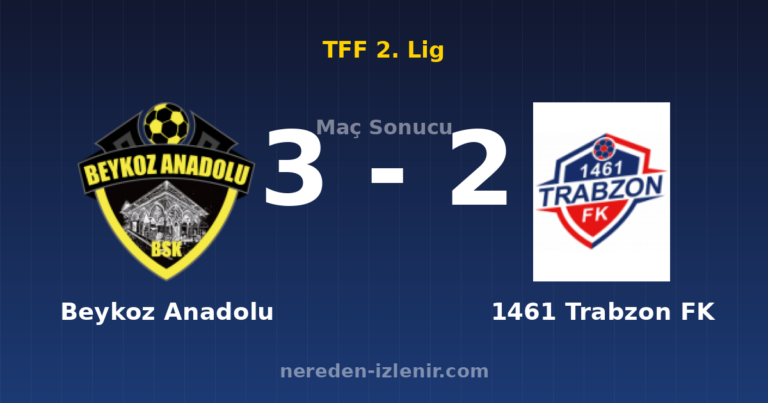 Beykoz Anadolu 3-2 1461 Trabzon FK