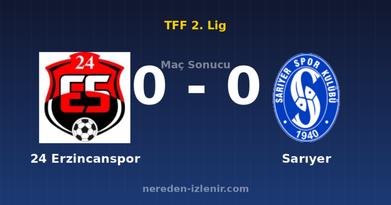 24 Erzincanspor 0-0 Sarıyer