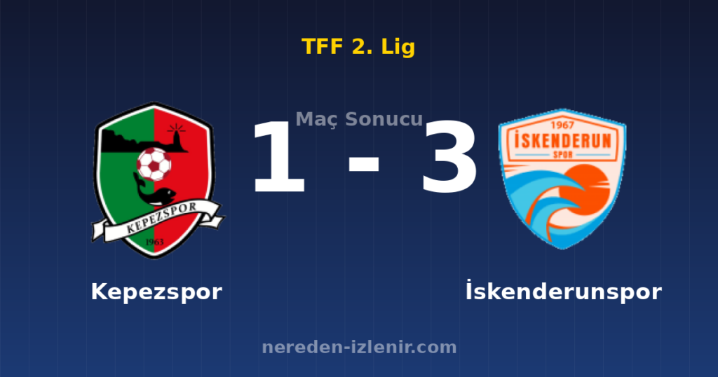 Kepezspor 1-3 İskenderunspor