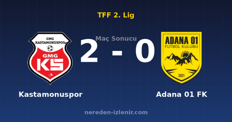 Kastamonuspor 2-0 Adana 01 FK