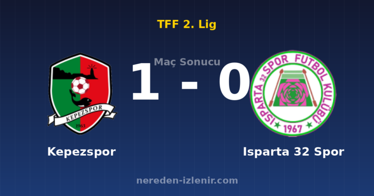 Kepezspor 1-0 Isparta 32 Spor