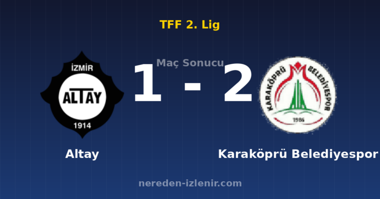 Altay 1-2 Karaköprü Belediyespor