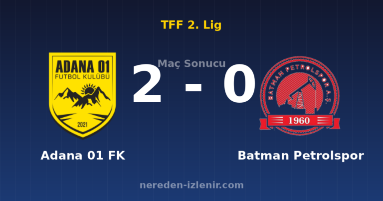 Adana 01 FK 2-0 Batman Petrolspor