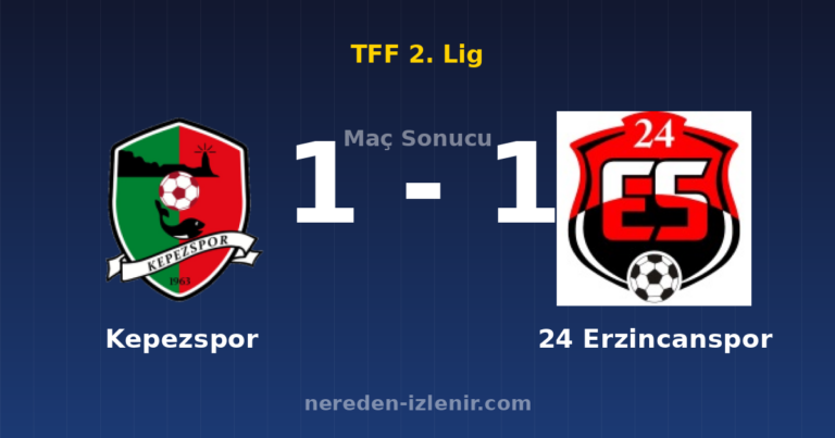 Kepezspor 1-1 24 Erzincanspor