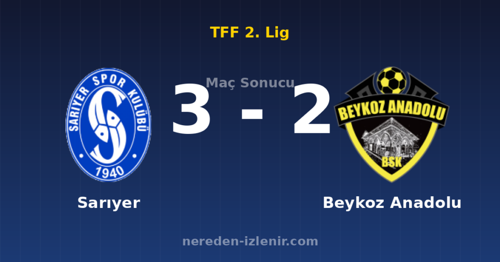 Sarıyer 3-2 Beykoz Anadolu