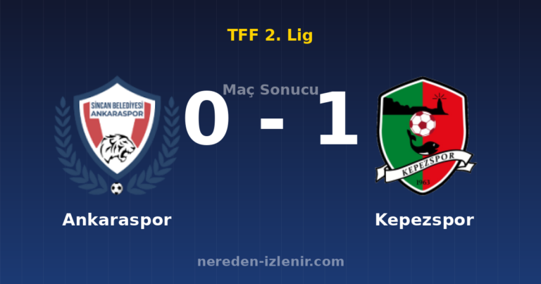Ankaraspor 0-1 Kepezspor