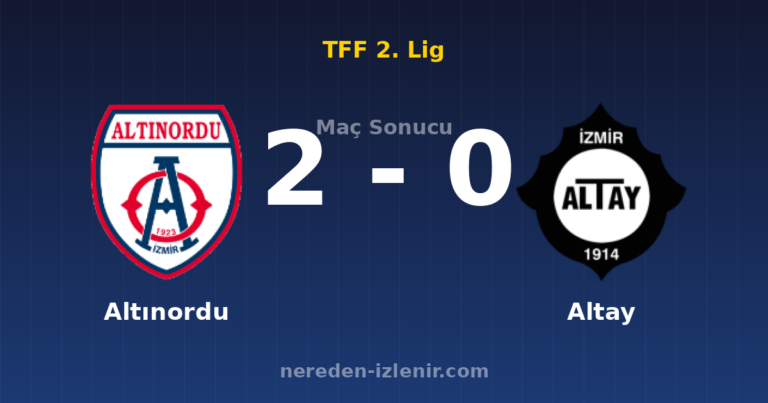 Altınordu 2-0 Altay