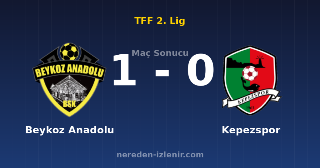 Beykoz Anadolu 1-0 Kepezspor