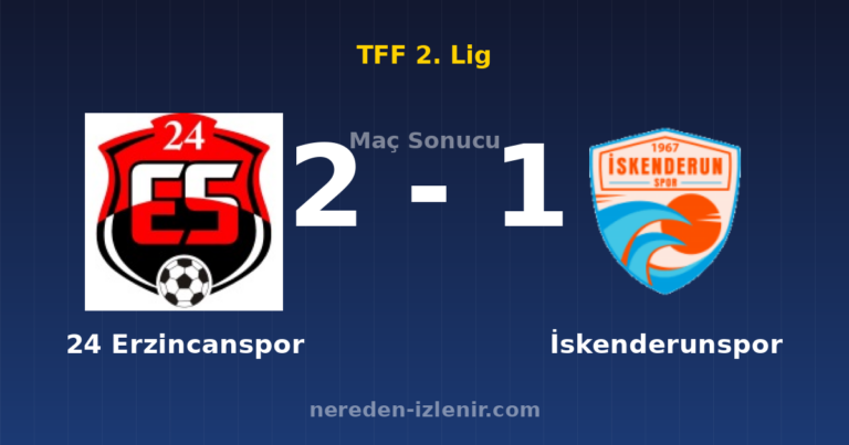 24 Erzincanspor 2-1 İskenderunspor