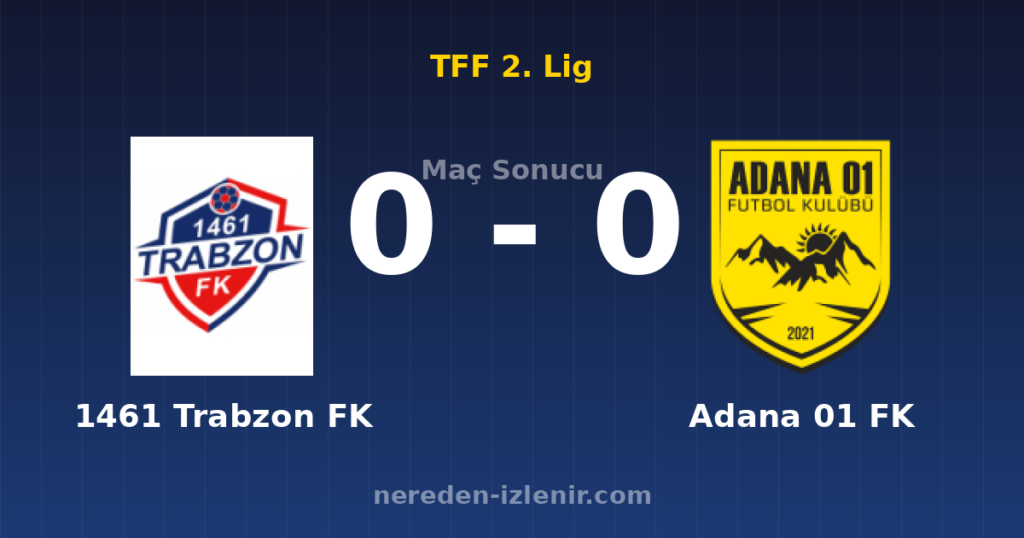 1461 Trabzon FK 0-0 Adana 01 FK