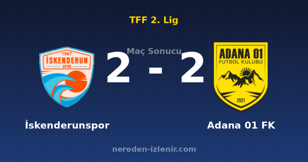İskenderunspor 2-2 Adana 01 FK