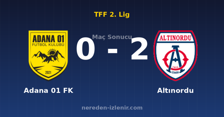 Adana 01 FK 0-2 Altınordu