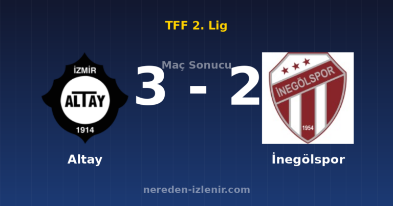 Altay 3-2 İnegölspor