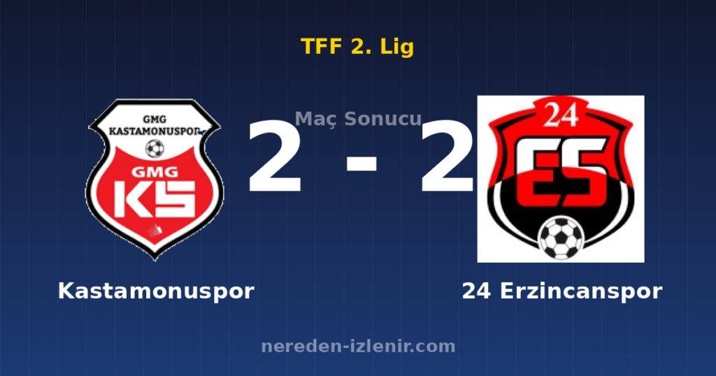Kastamonuspor 2-2 24 Erzincanspor