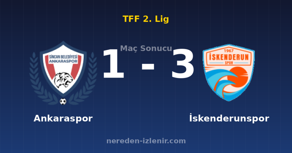 Ankaraspor 1-3 İskenderunspor
