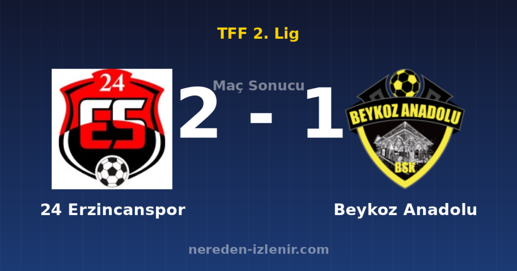 24 Erzincanspor 2-1 Beykoz Anadolu