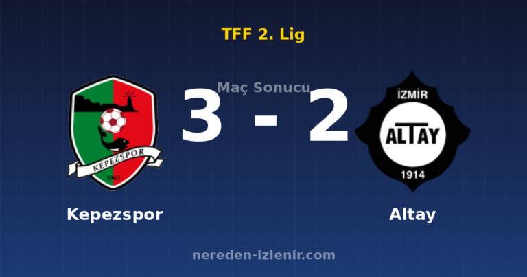 Kepezspor 3-2 Altay