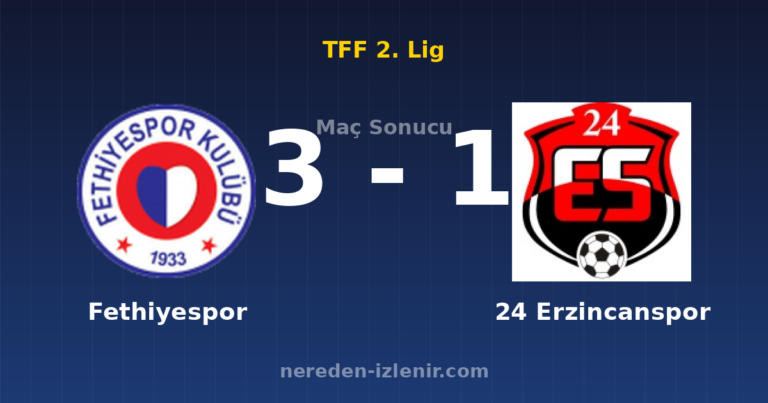 Fethiyespor 3-1 24 Erzincanspor