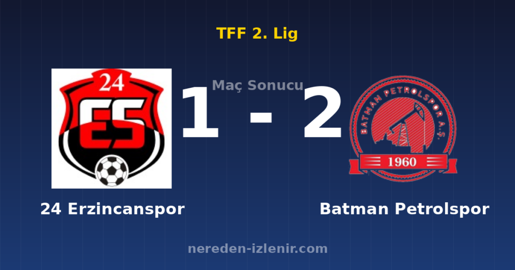24 Erzincanspor 1-2 Batman Petrolspor