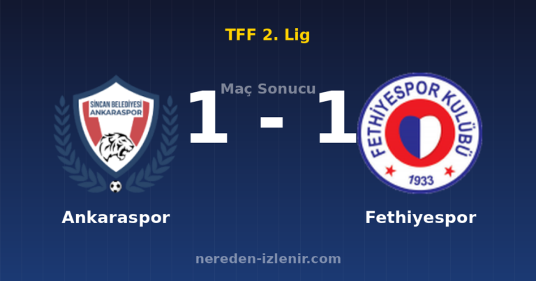 Ankaraspor 1-1 Fethiyespor