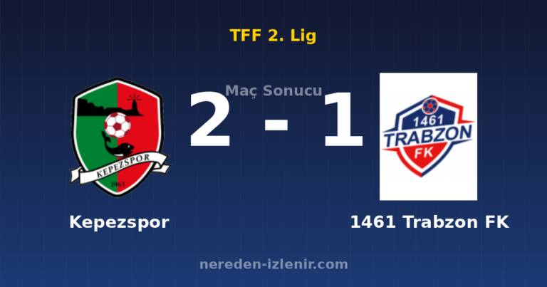 Kepezspor 2-1 1461 Trabzon FK