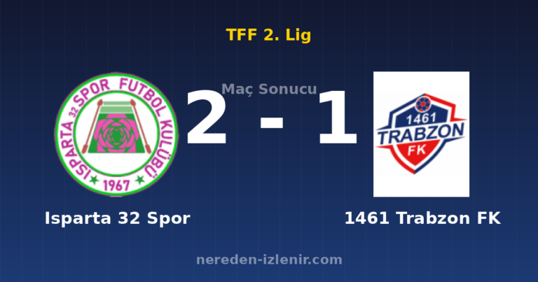 Isparta 32 Spor 2-1 1461 Trabzon FK