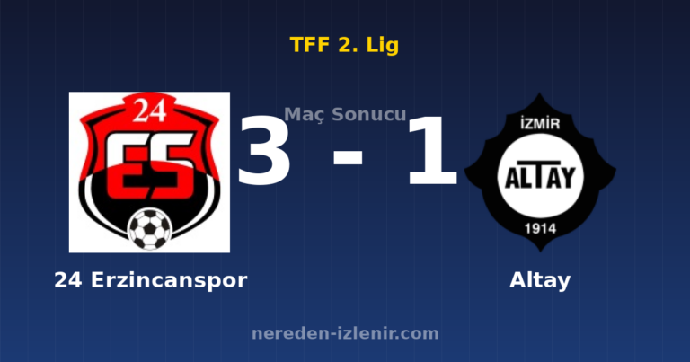 24 Erzincanspor 3-1 Altay
