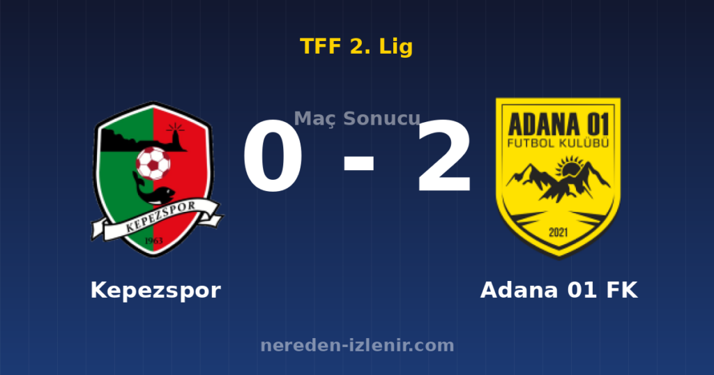 Kepezspor 0-2 Adana 01 FK