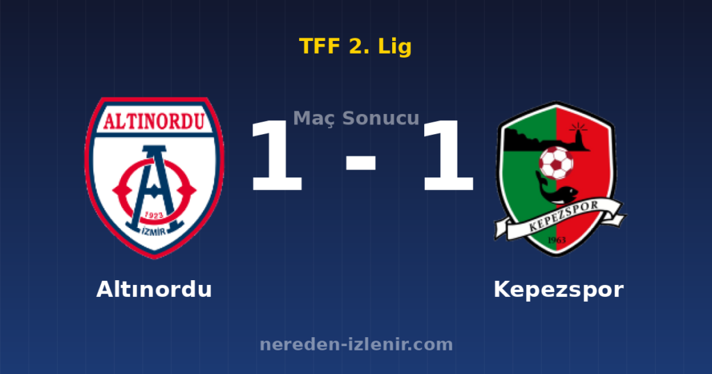 Altınordu 1-1 Kepezspor