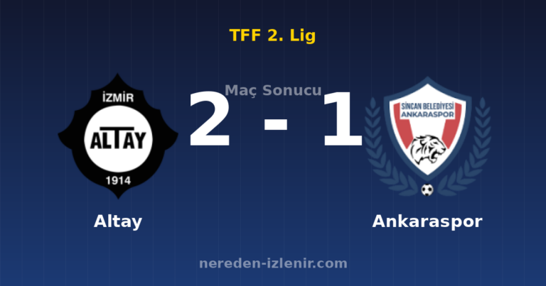 Altay 2-1 Ankaraspor