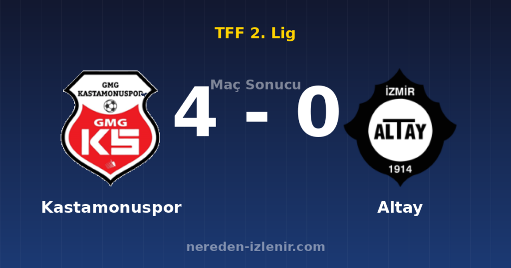 Kastamonuspor 4-0 Altay