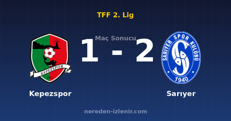 Kepezspor 1-2 Sarıyer