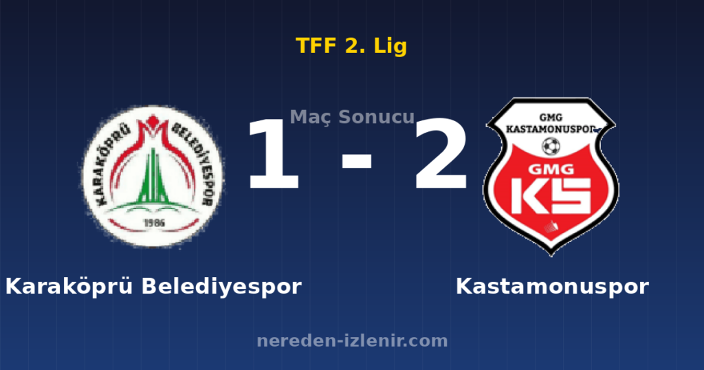 Karaköprü Belediyespor 1-2 Kastamonuspor