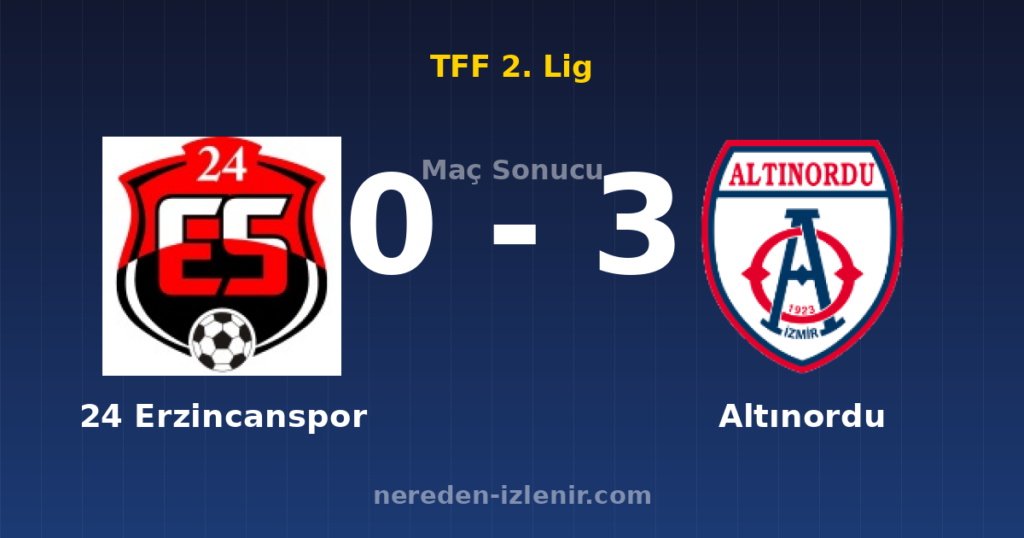 24 Erzincanspor 0-3 Altınordu